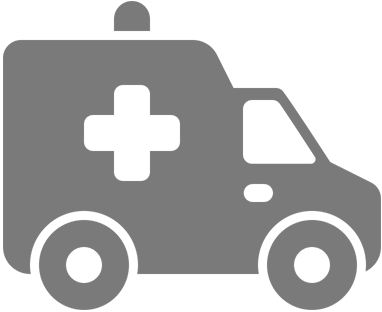 Ambulance icon with medical cross symbol.